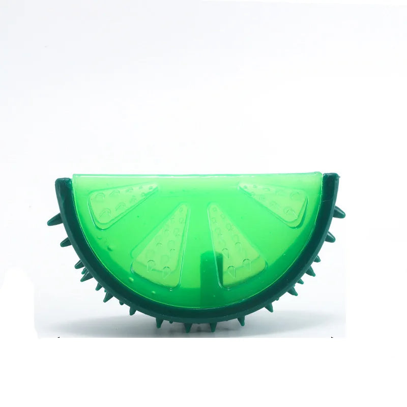 Koelend honden kauwspeelgoed in fruitdesign