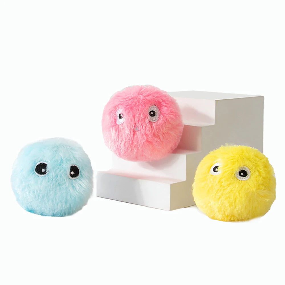 Interactieve katten pluche speelballen met dierengeluiden