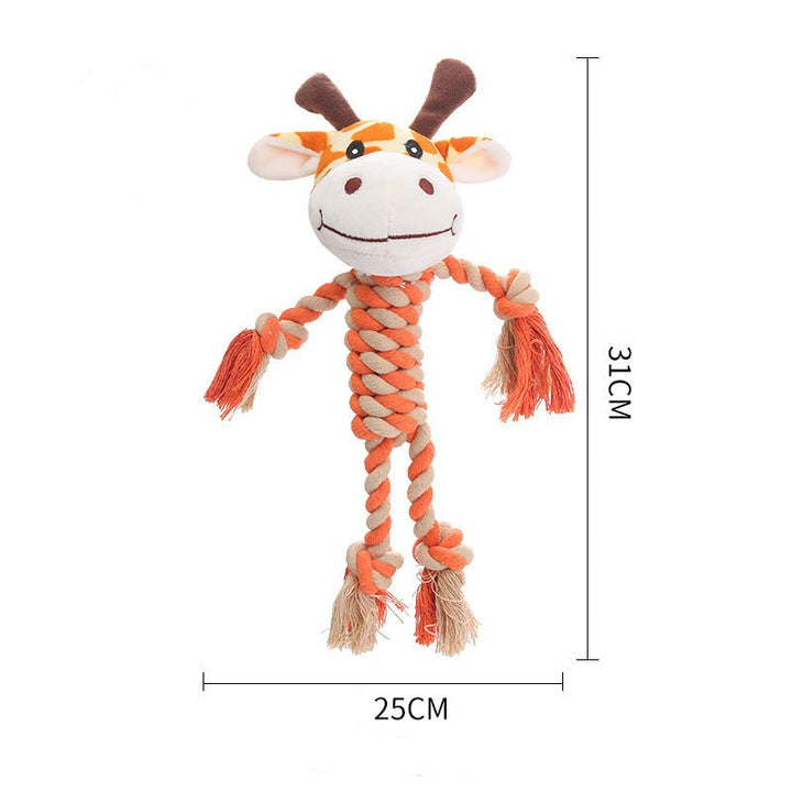 Duurzaam hondenspeelgoed met pluche hoofd